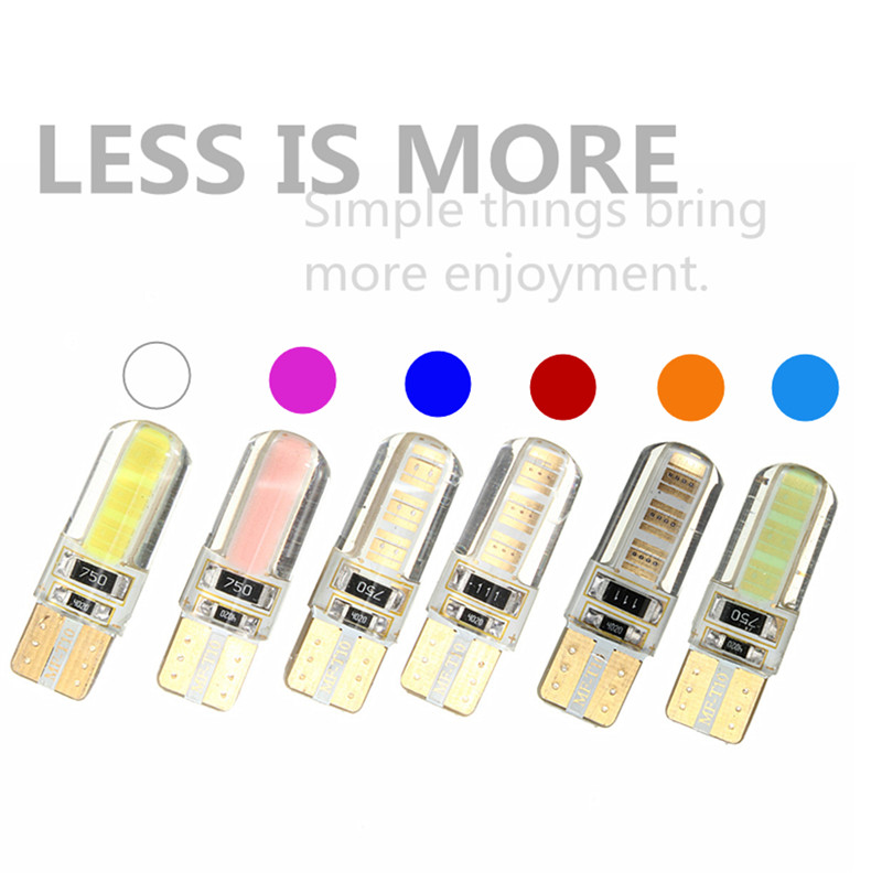 T10-W5W-COB-LED-Car-Side-Wedge-Marker-Lights-Canbus-Error-Free-License-Bulb-Soft-Gel-2W-1Pcs-1020144