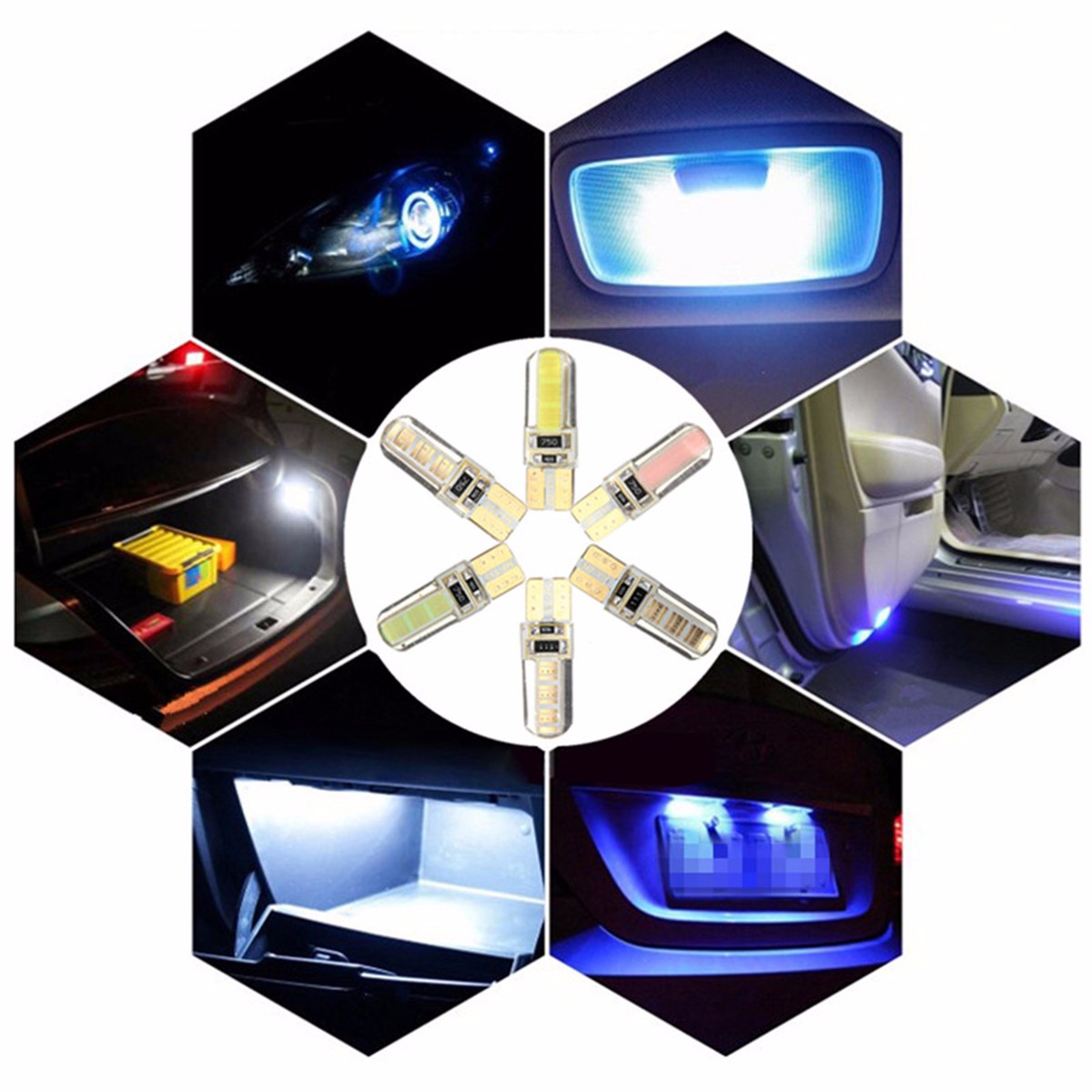 T10-W5W-COB-LED-Car-Side-Wedge-Marker-Lights-Canbus-Error-Free-License-Bulb-Soft-Gel-2W-1Pcs-1020144
