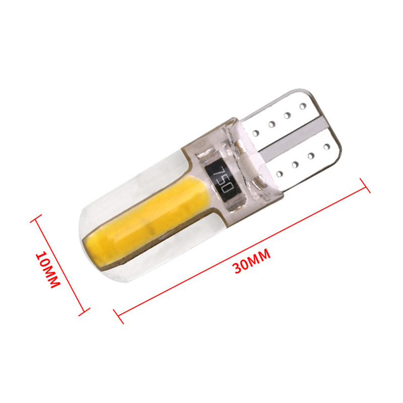 T10-W5W-COB-LED-Car-Side-Wedge-Marker-Lights-Canbus-Error-Free-License-Bulb-Soft-Gel-2W-White-2Pcs-1399628