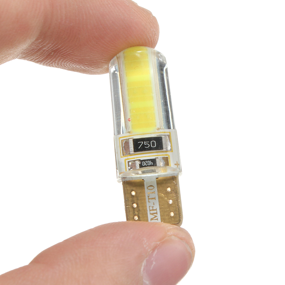 T10-W5W-COB-LED-Car-Side-Wedge-Marker-Lights-Canbus-Error-Free-License-Bulb-Soft-Gel-2W-White-2Pcs-1399628