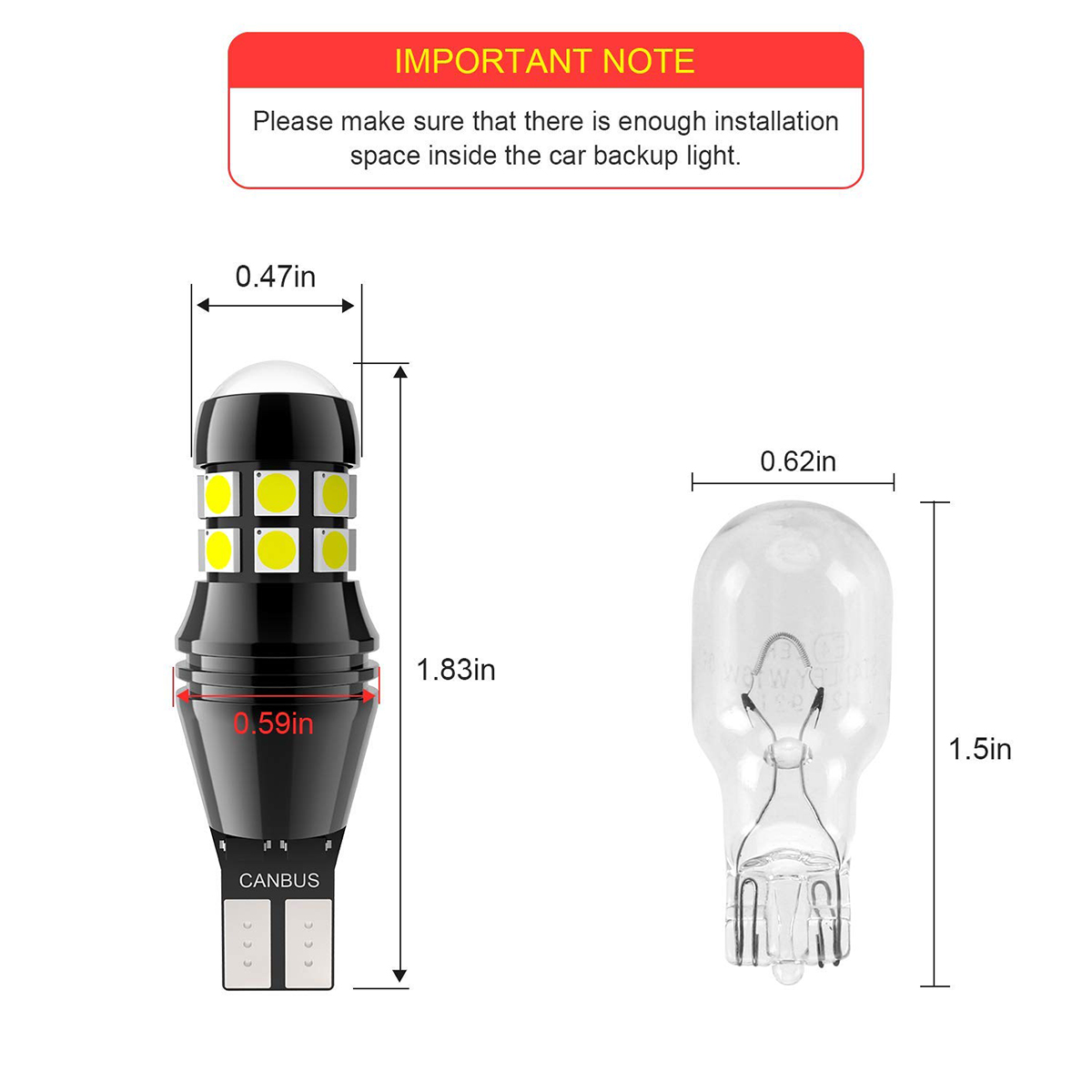 T15-LED-Side-Marker-Lights-Reverse-Bulb-High-Power-730LM-6000K-White-Canbus-Error-Free-with-Projecto-1481664