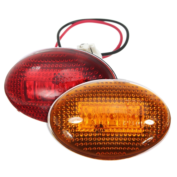 Yellow-Red-Clear-Lens-LED-Side-Marker-Lights-for-Ford-F-350-Series-Pickup-Kit-1099948