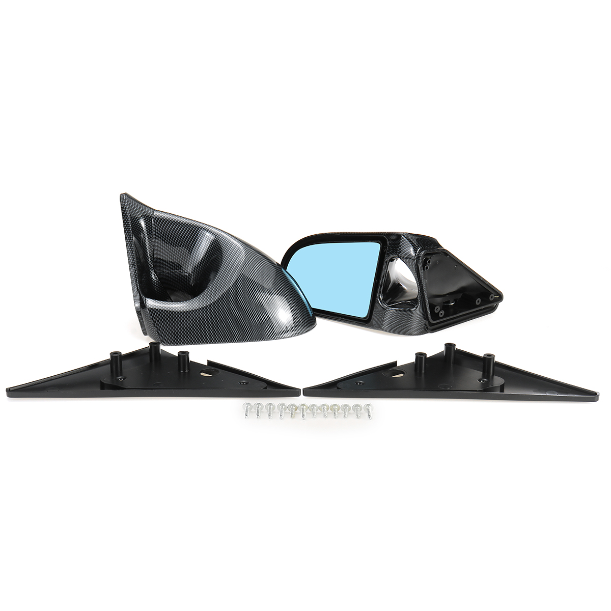 Car-Manual-Adjustable-Side-View-Mirror-Carbon-Fibre-Spoon-Style-For-Honda-Civic-4Dr-Sedan-1996-2000-1598483