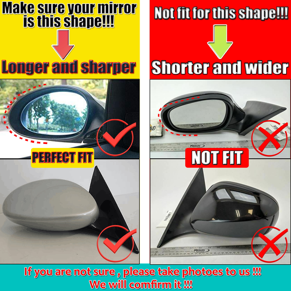 Car-Rear-View-Mirror-Cap-Cover-Replacement-Glossy-Black-Left--Right-for-BMW-E90-E91-2005-2007-E92-E9-1586191