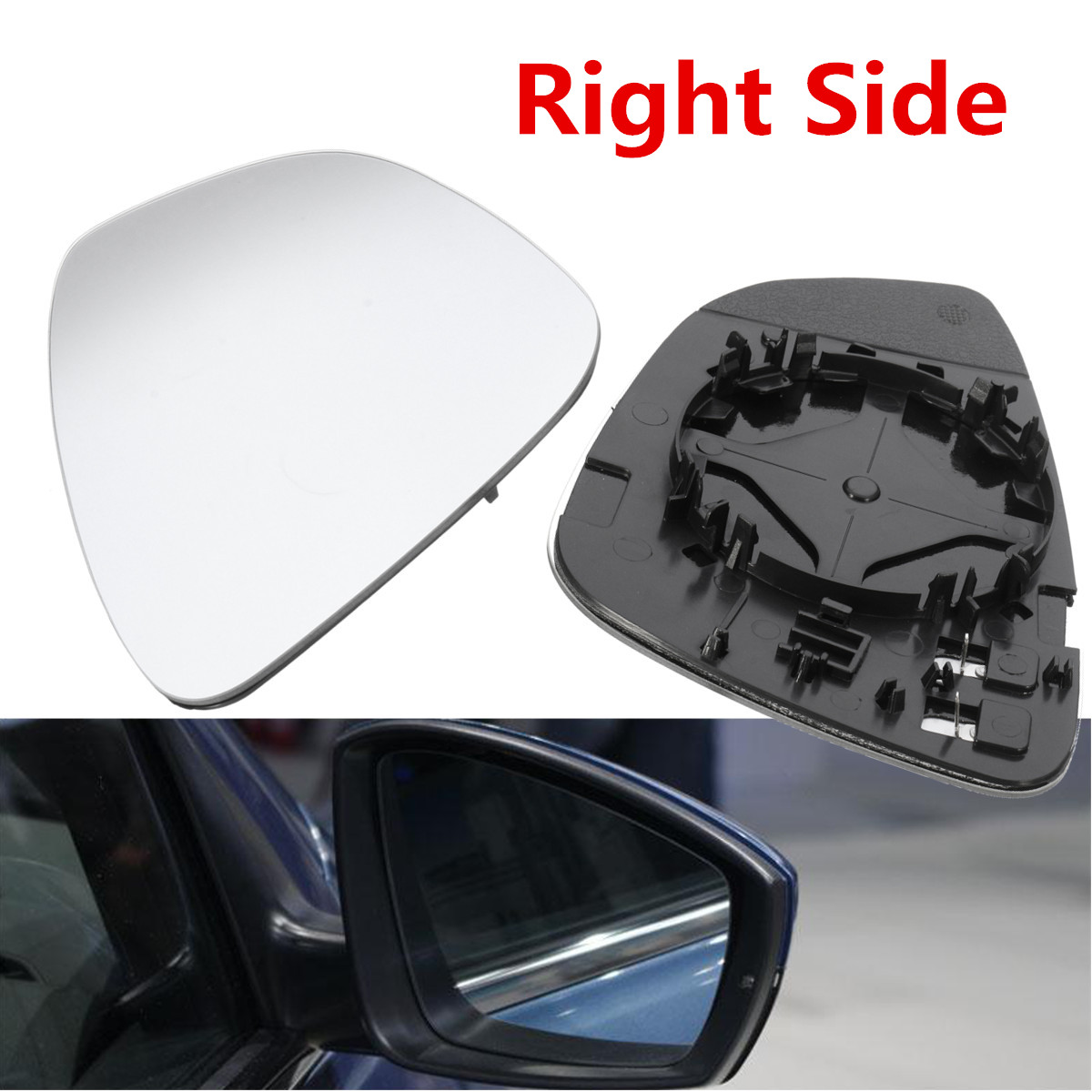 Car-Right-Side-Exterior-Wing-Mirror-Glass-Rear-View-WHeating-For-VW-PASSAT-CC-EOS-1141512