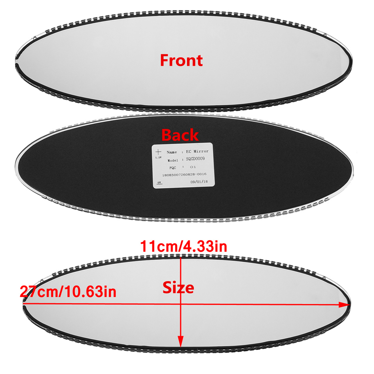 Oval-Car-Rear-View-Mirror-Auto-Dimming-Replacement-Glass-Cell-Repair-For-BMW-E46-M3-E39-M5-1598311