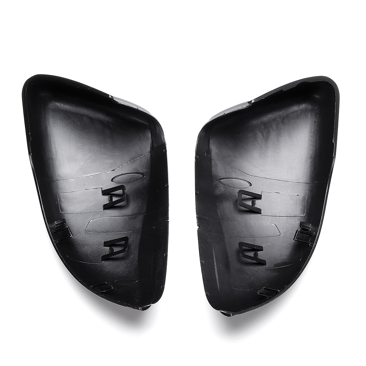 Pair-Front-Wing-Side-Car-Mirror-Cover-Housing-Cap-Black-For-VW-Golf-MK6-Touran-09-15-1396026