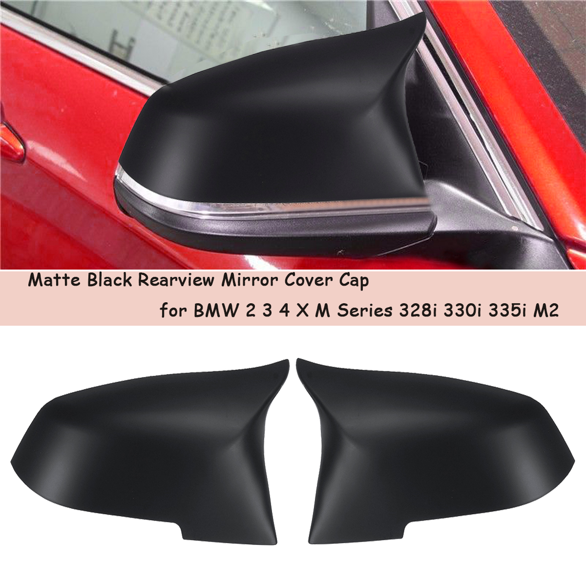 Rearview-Mirror-Cover-Matte-Black-For-BMW-F20-F22-F23-F30-F31-F32-F33-F36-F87-M2-1778968