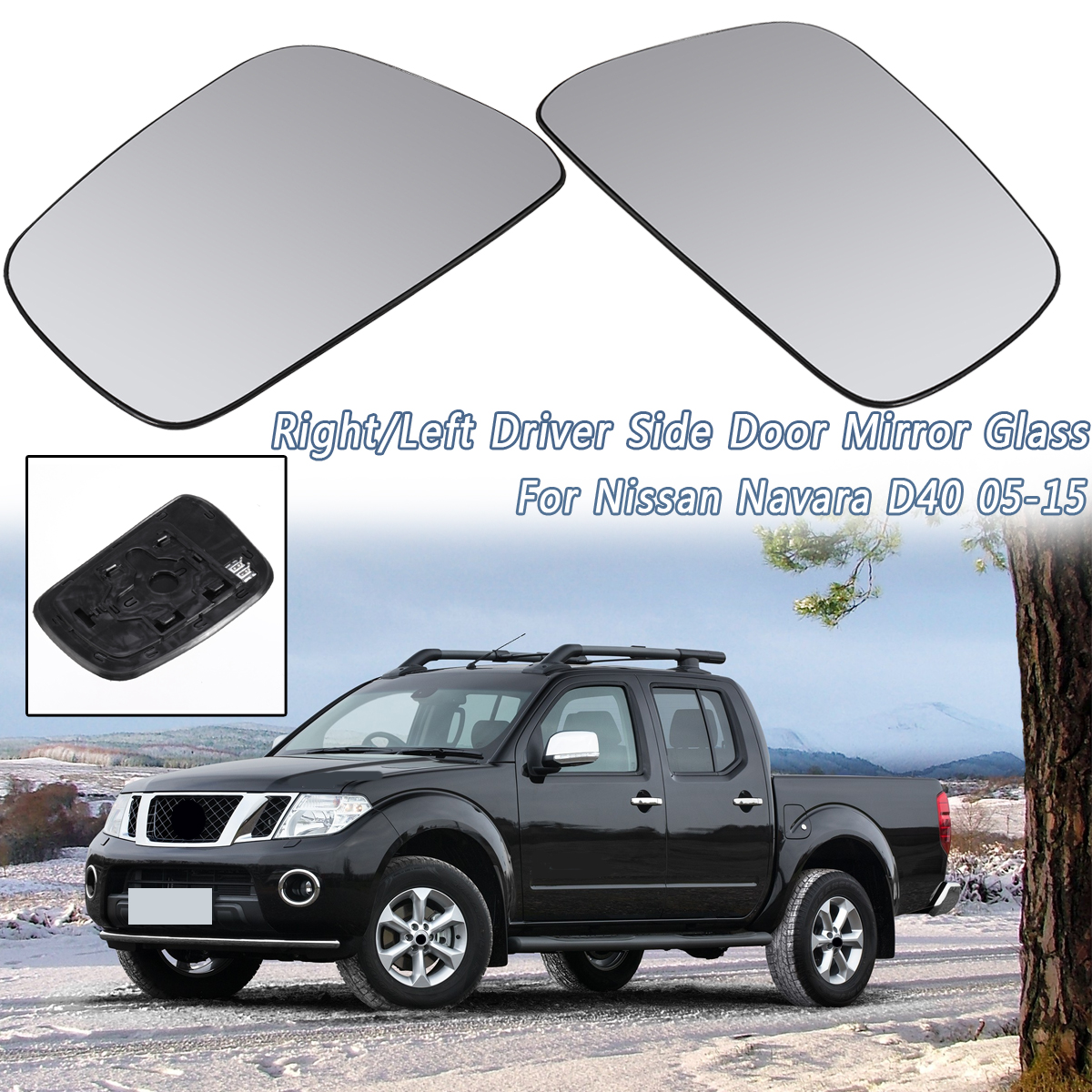 Side-Wing-Door-Mirror-Glass-Replace-For-Nissan-Navara-D40-2005-2015-1731845