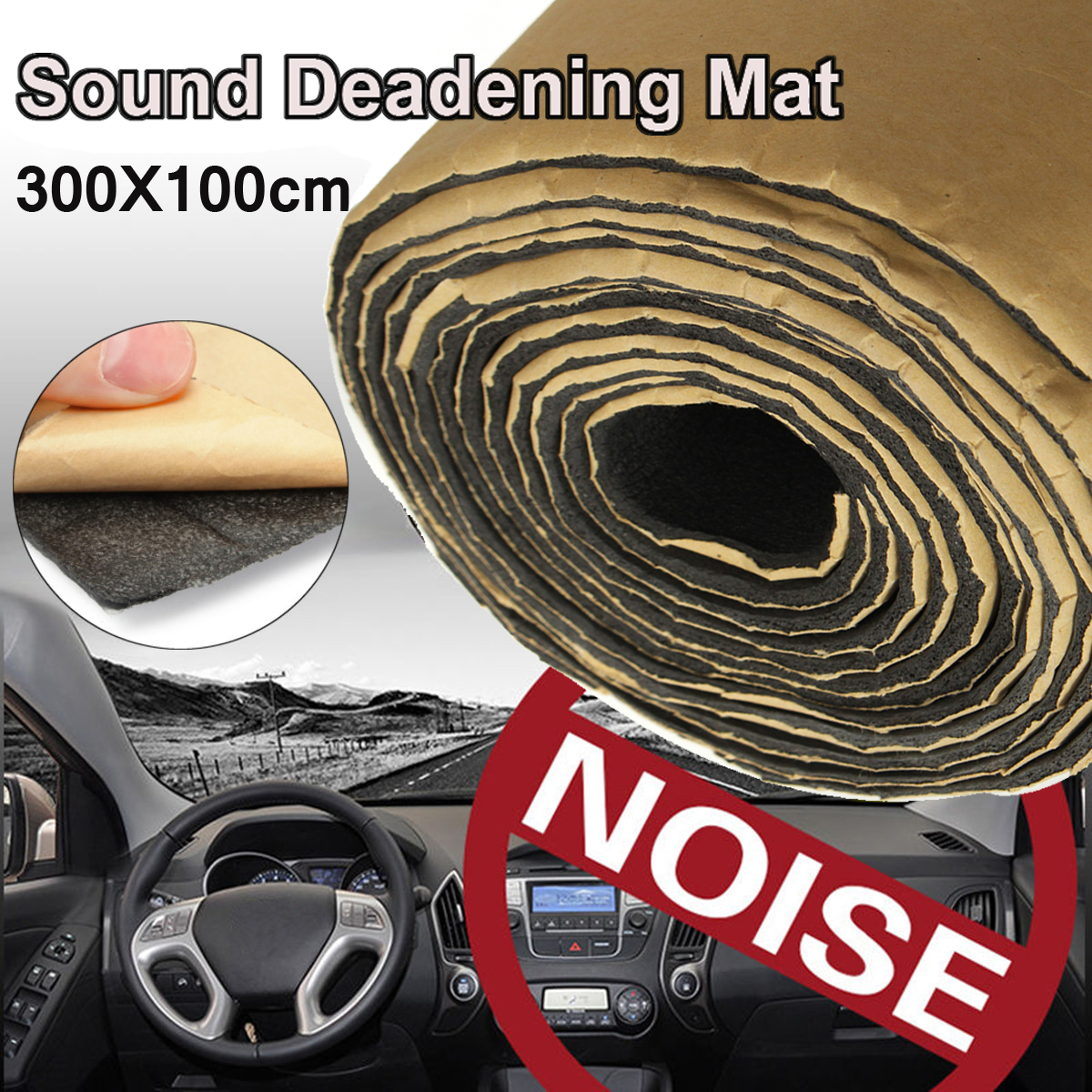 3mm-118quottimes40quot-Sound-Insulation-Cotton-Deadener-Deadening-Noise-Material-Mat-Proof-1293155