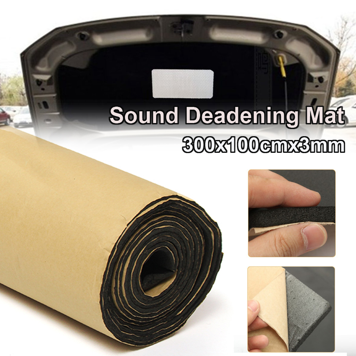 3mm-118quottimes40quot-Sound-Insulation-Cotton-Deadener-Deadening-Noise-Material-Mat-Proof-1293155