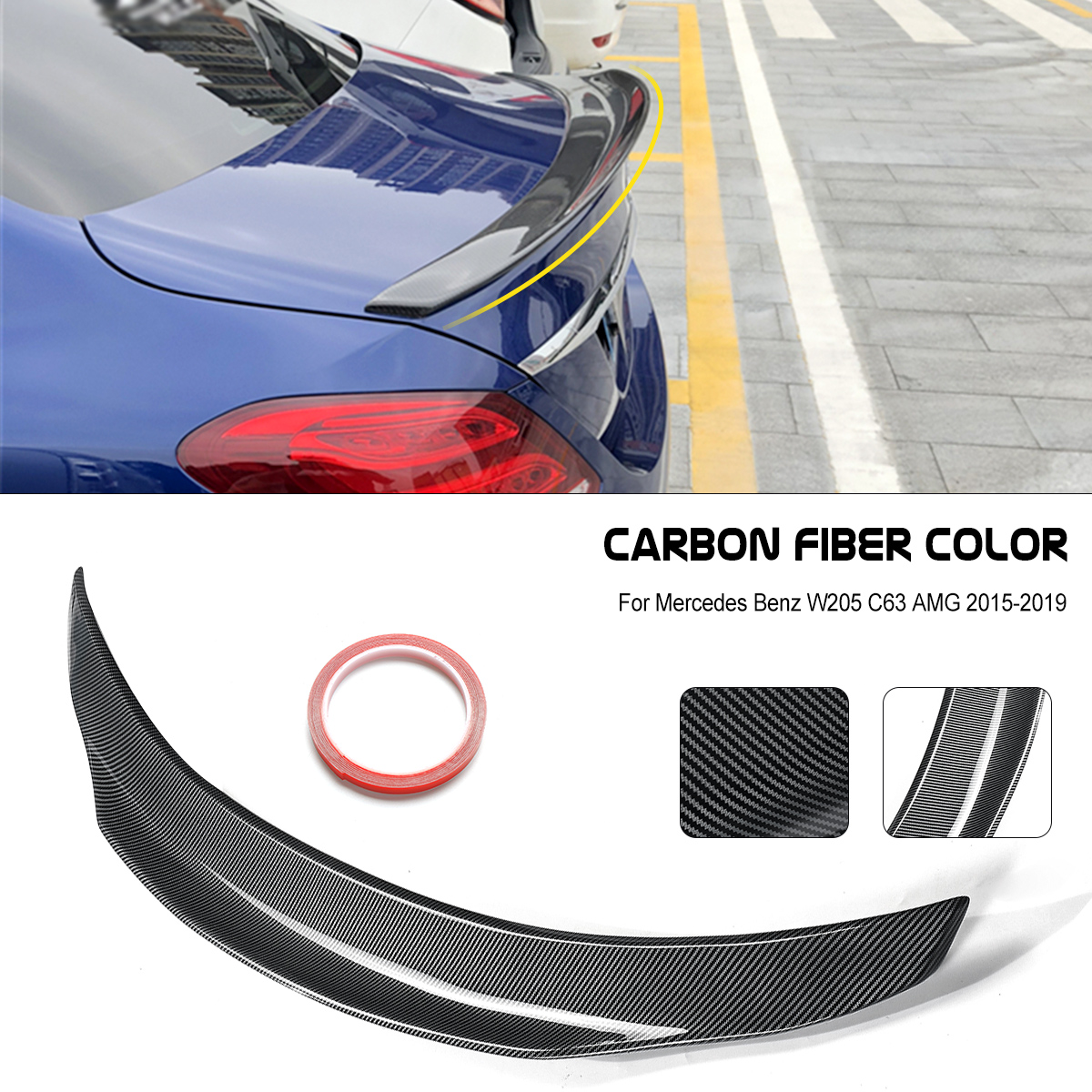 1PC-ABS-Carbon-Fiber-Car-Rear-Wing-Highkick-Trunk-Spoiler-For-Mercedes-Benz-W205-C63-AMG-2015-2019-1812951