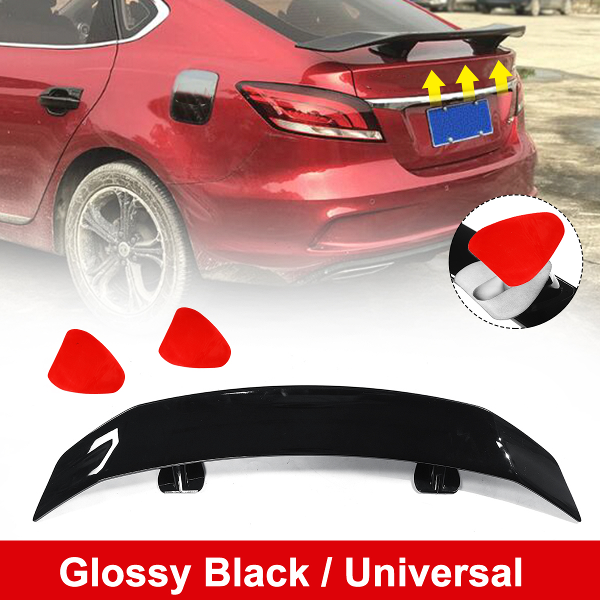 ABS-Gloss-Black-Car-Universal-Rear-Trunk-Spoiler-Lip-Wing-Sedan-Vehicle-GT-Style-1784695