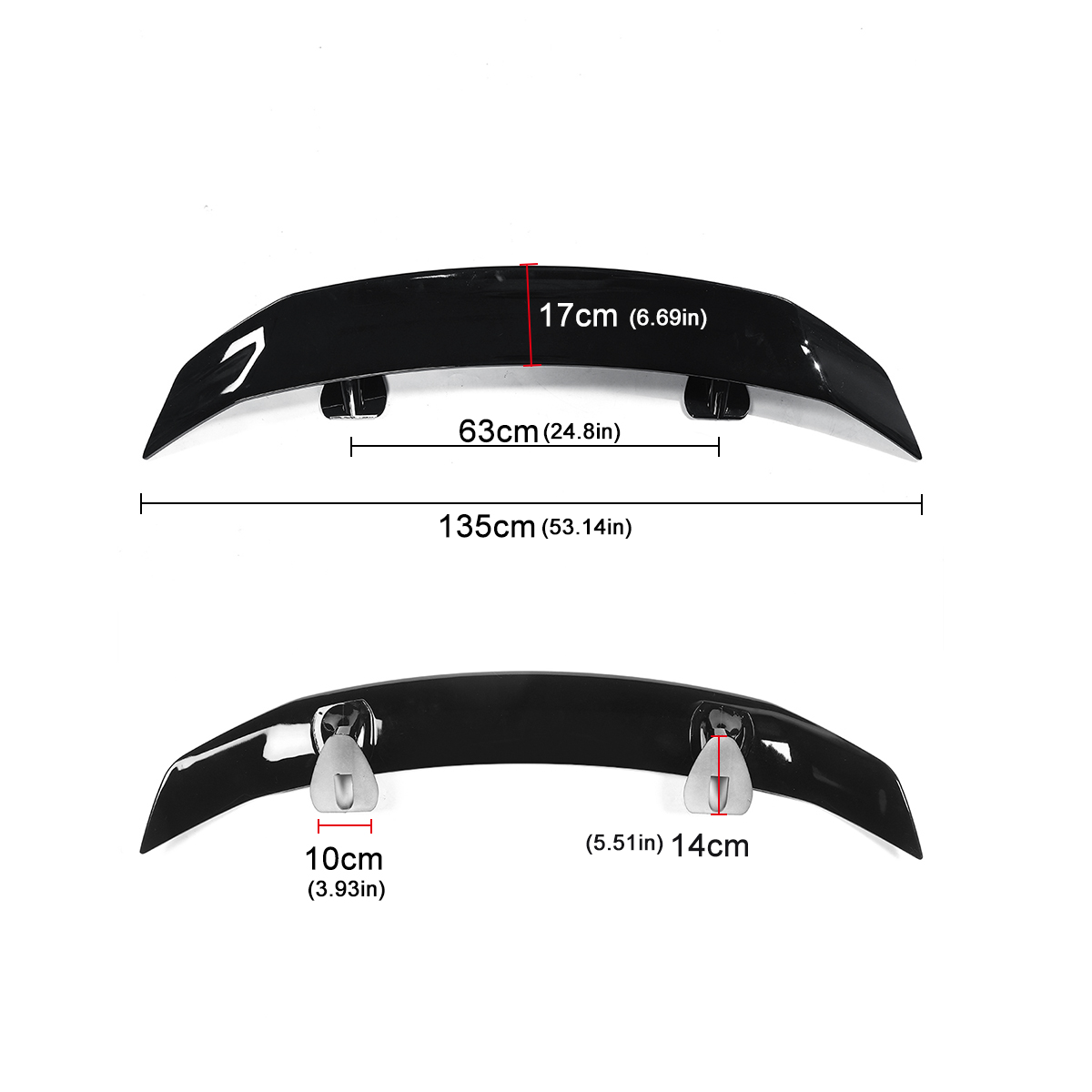 ABS-Gloss-Black-Car-Universal-Rear-Trunk-Spoiler-Lip-Wing-Sedan-Vehicle-GT-Style-1784695