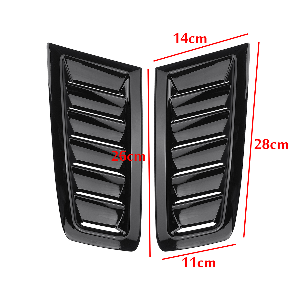 Car-RS-Style-Bonnet-Vents-Universal-Glossy-BlackFor-Ford-Focus-MK2-1673865