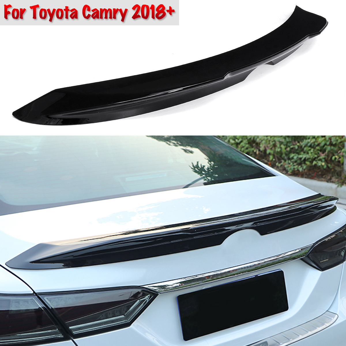 Car-Sport-Rear-Trunk-LID-Spoiler-Wing-For-TOYOTA-CAMRY-2018-2019-Painted-Gloss-BLACK-ABS-Plastic-1534207