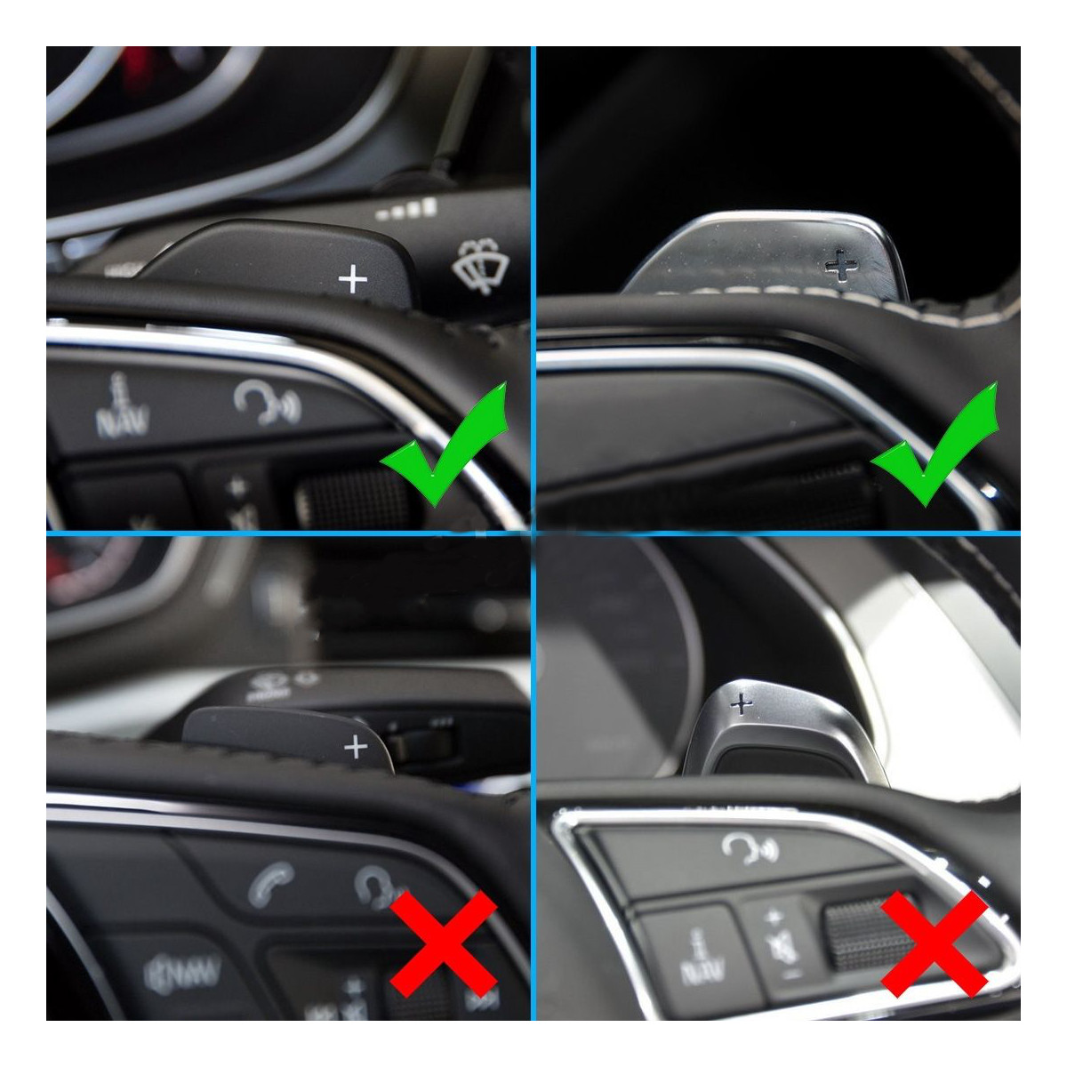 Pair-Aluminum-Paddle-Shift-Shifter-Extension-Sheet-BlackRedSilver-for-Audi-A3-4-A5-A6-A7-A8-Q3-Q5-Q7-1582005