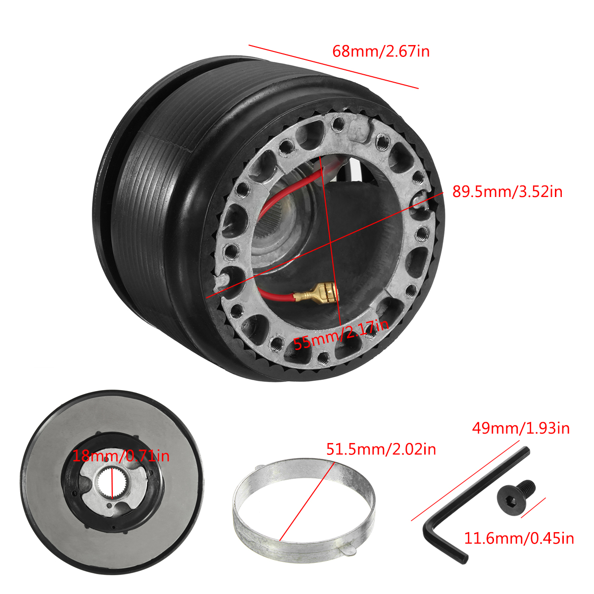 Steering-Wheel-Hub-Base-Adapter-Kit-For-Mitsubishi-Lancer-CE-Evolution-IV-FTO-1266961
