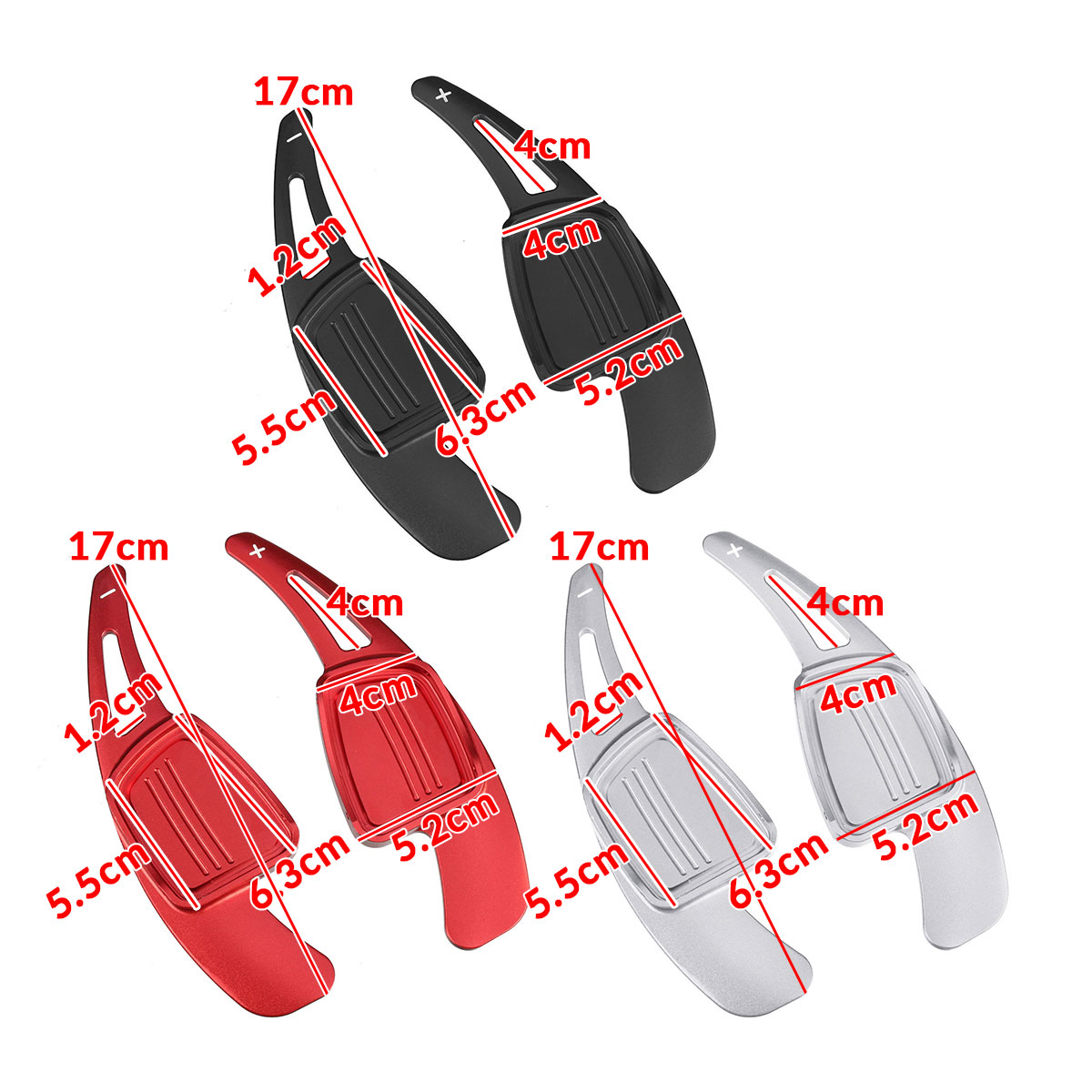 Steering-Wheel-Shift-Paddle-BlackRedSilver-For-Audi-A4-B9-A5-1664153