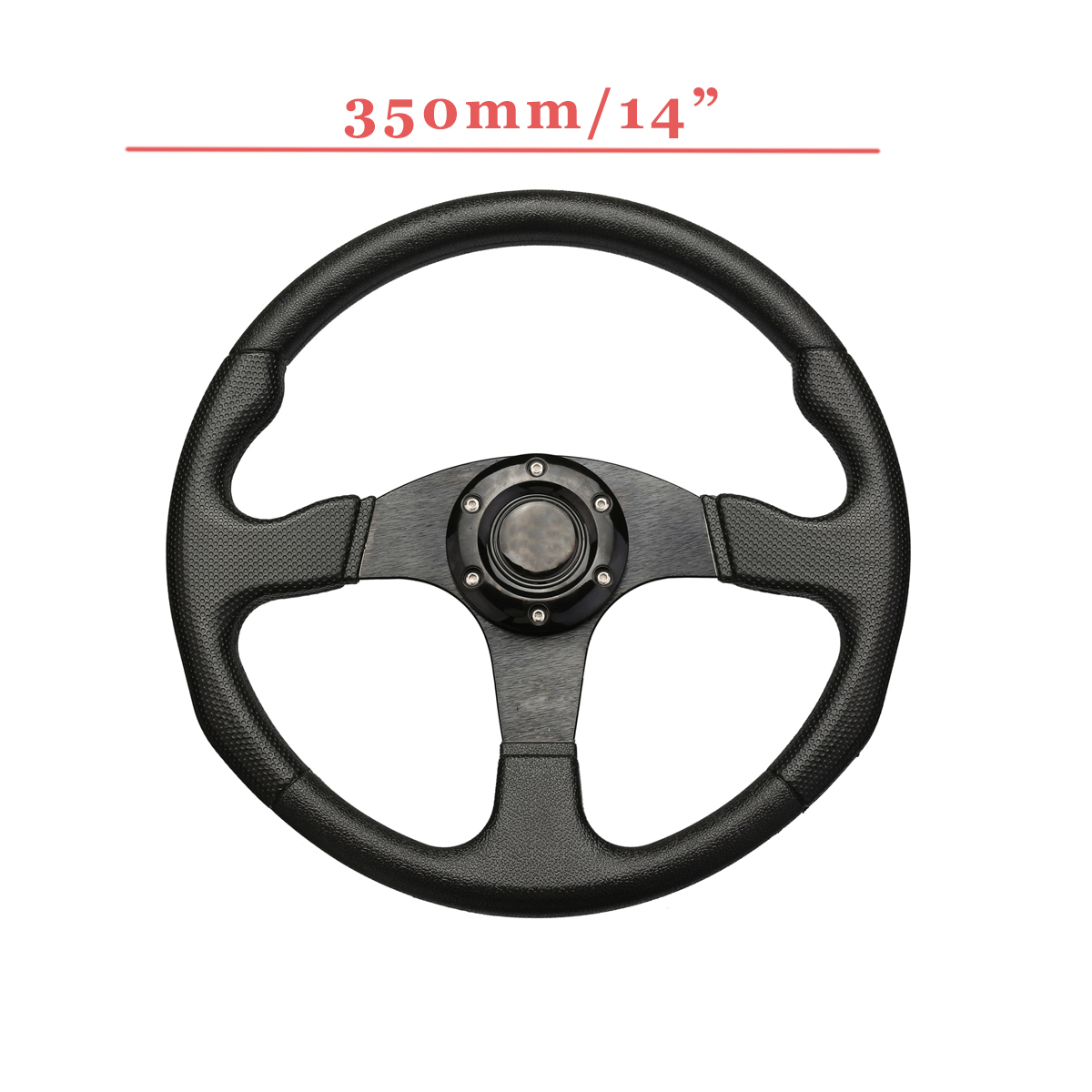 14-Inch-350mm-Steering-Wheel-Universal-Flat-Genuine-leather-Drift-Racing-1697673