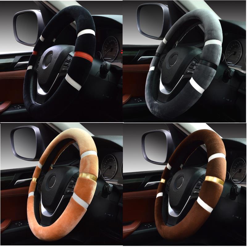 3638cm-Car-Steering-Wheel-Covers-Winter-Warm-Plush-Protector-Four-Colors-Universal-1249756