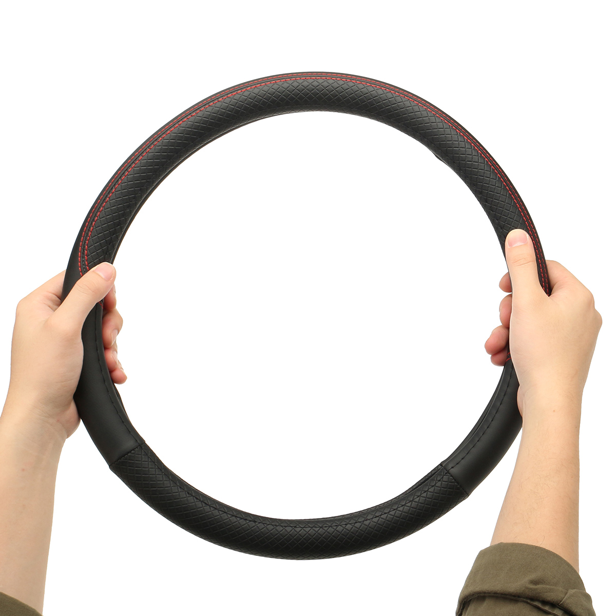 38CM-Universal-Anti-Slip-Breathable-Car-Steering-Wheel-Cover-PU-Leather-Vehicle-1796542