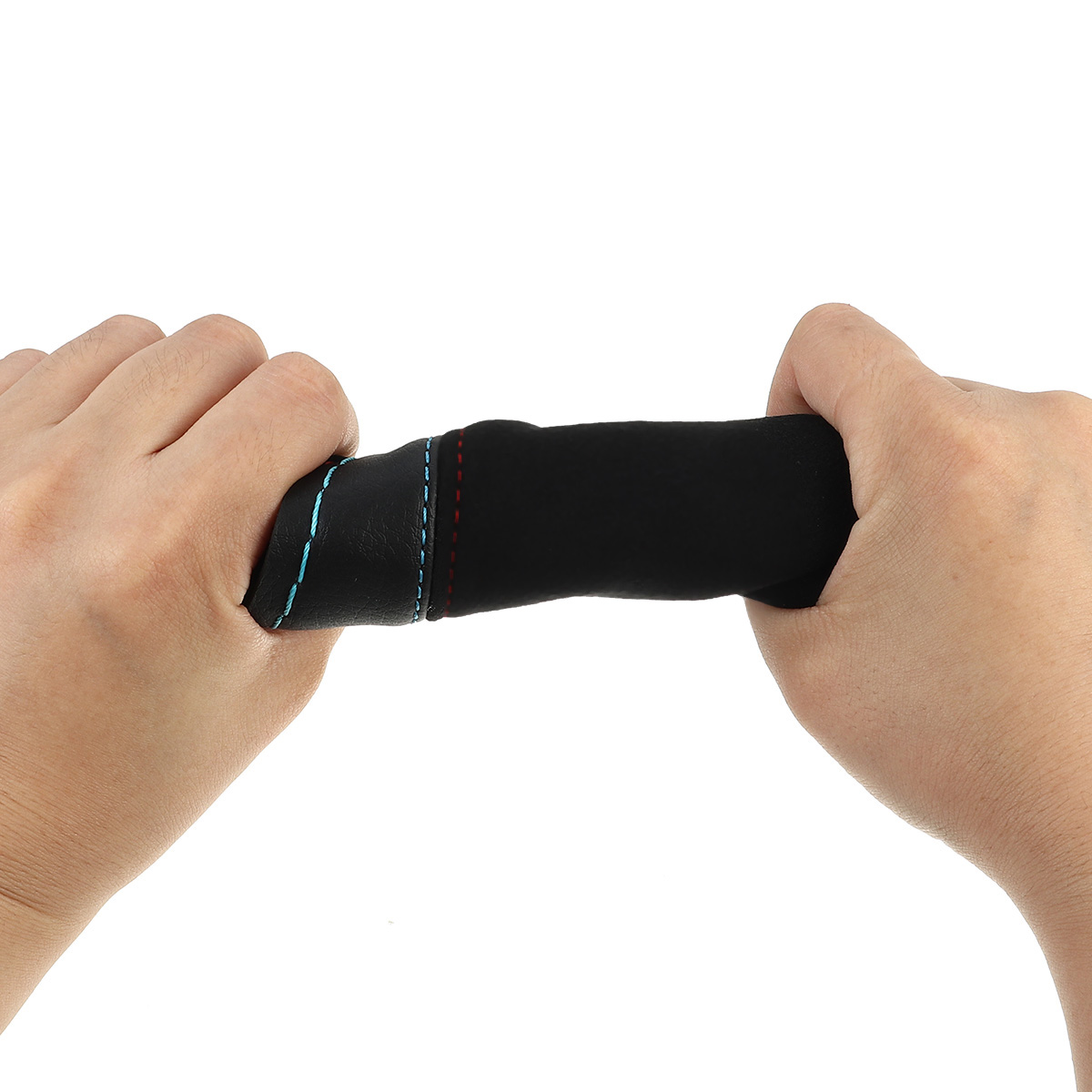 38CM-Universal-Resistant-Leather-Breathable-Hand-stitched-Steering-Wheel-Cover-1773884