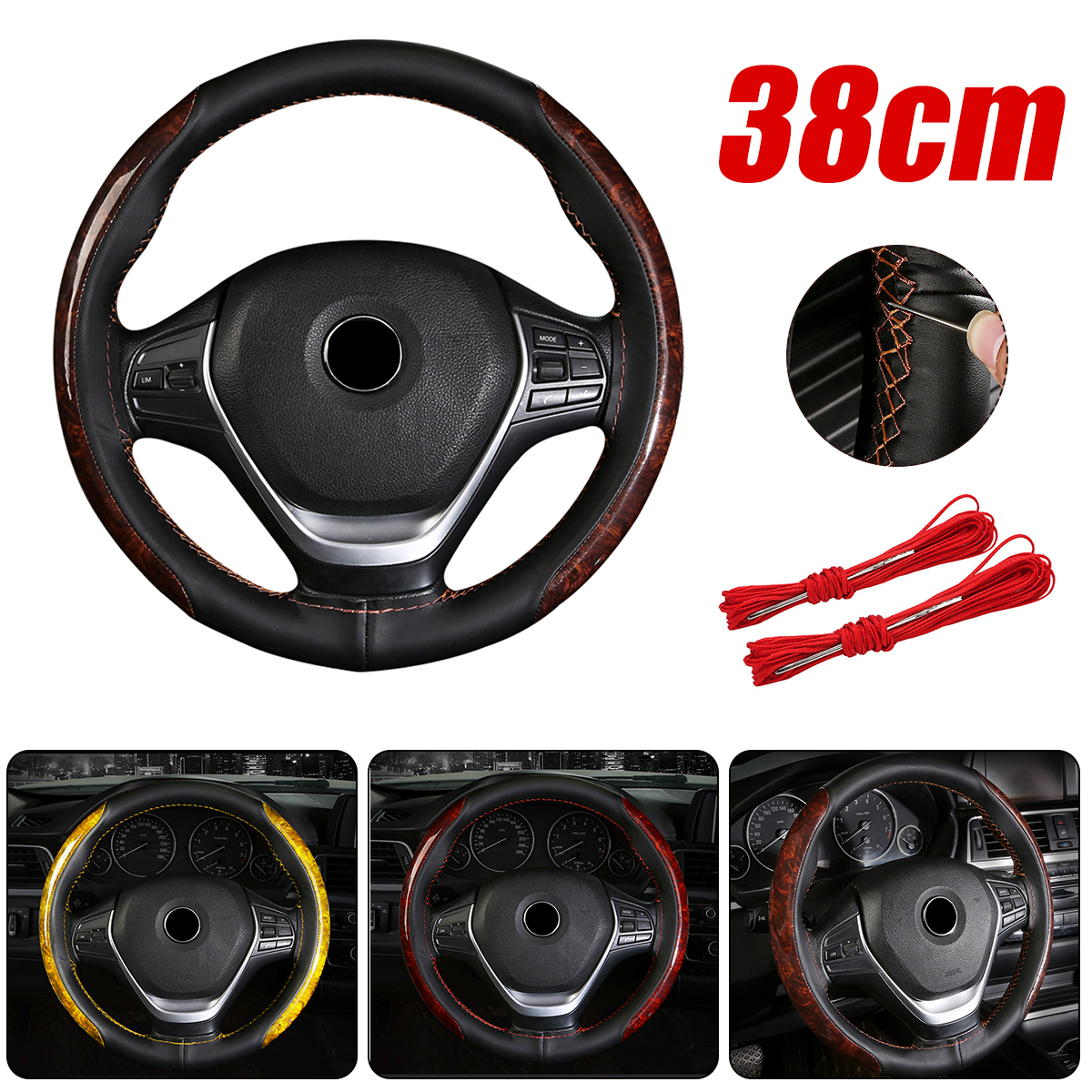 38cm-Microfiber-Leather-Car-Steering-Wheel-Case-Cover-Braiding-With-Needles-Thread-1749310