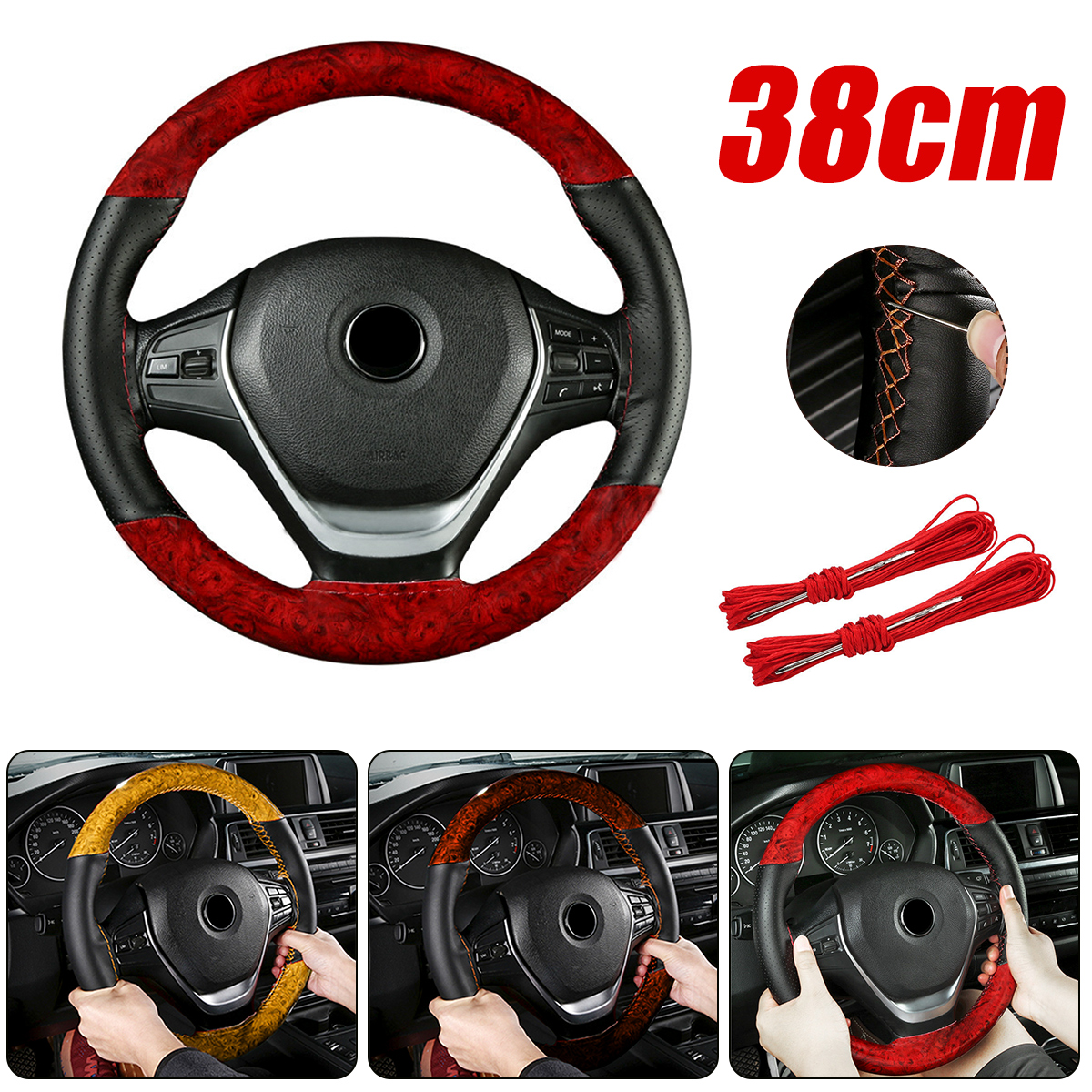 38cm-Microfiber-Leather-Car-Steering-Wheel-Case-Cover-Braiding-With-Needles-Thread-1749312