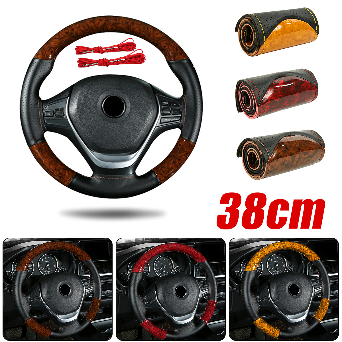 38cm-Microfiber-Leather-Car-Steering-Wheel-Case-Cover-Braiding-With-Needles-Thread-1749313