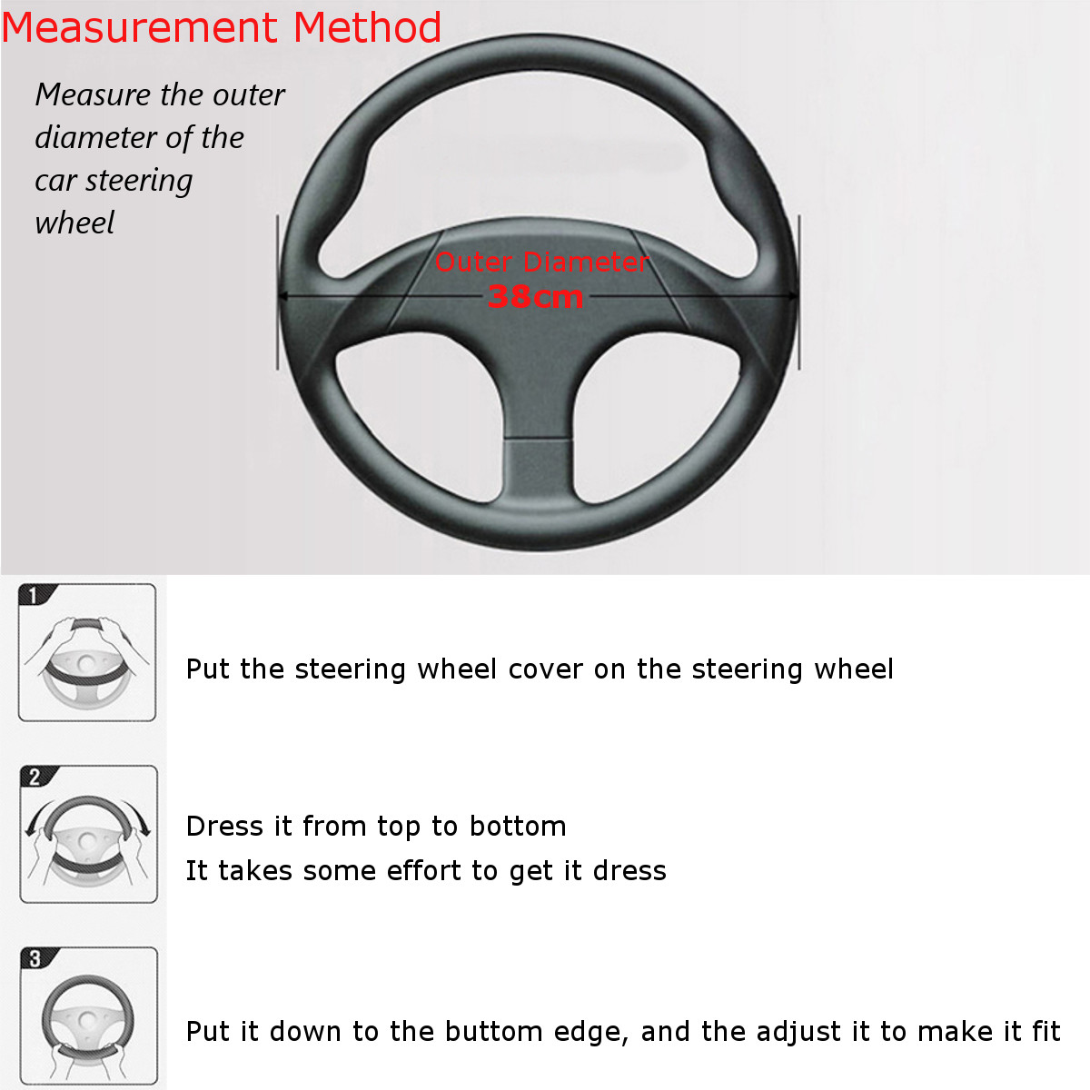 3pcs-38cm-Car-Steering-Wheel--Handbrake--Gear-Knob-Covers-Set-Plush-Warm-Soft-1647592