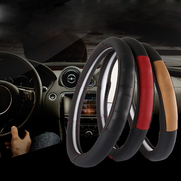 Black-Brown-38cm-Universal-Flat-Breathable-Car-Steel-Ring-Wheel-Cover-997086