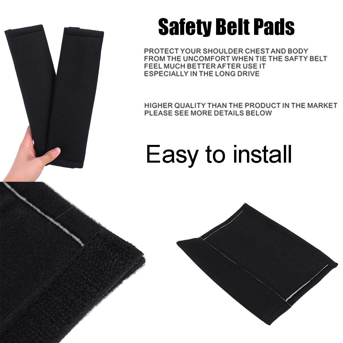 Car-Accessory-Steering-Wheel-Covers-Protector-Universial-Luxury-w-Shoulder-Pads-1656004