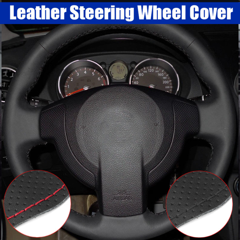 Car-Leather-Steering-Wheel-Cover-Hand-Sewing-DIY-For-Qashqai-J10-X-TRAIL-NV200-1683285
