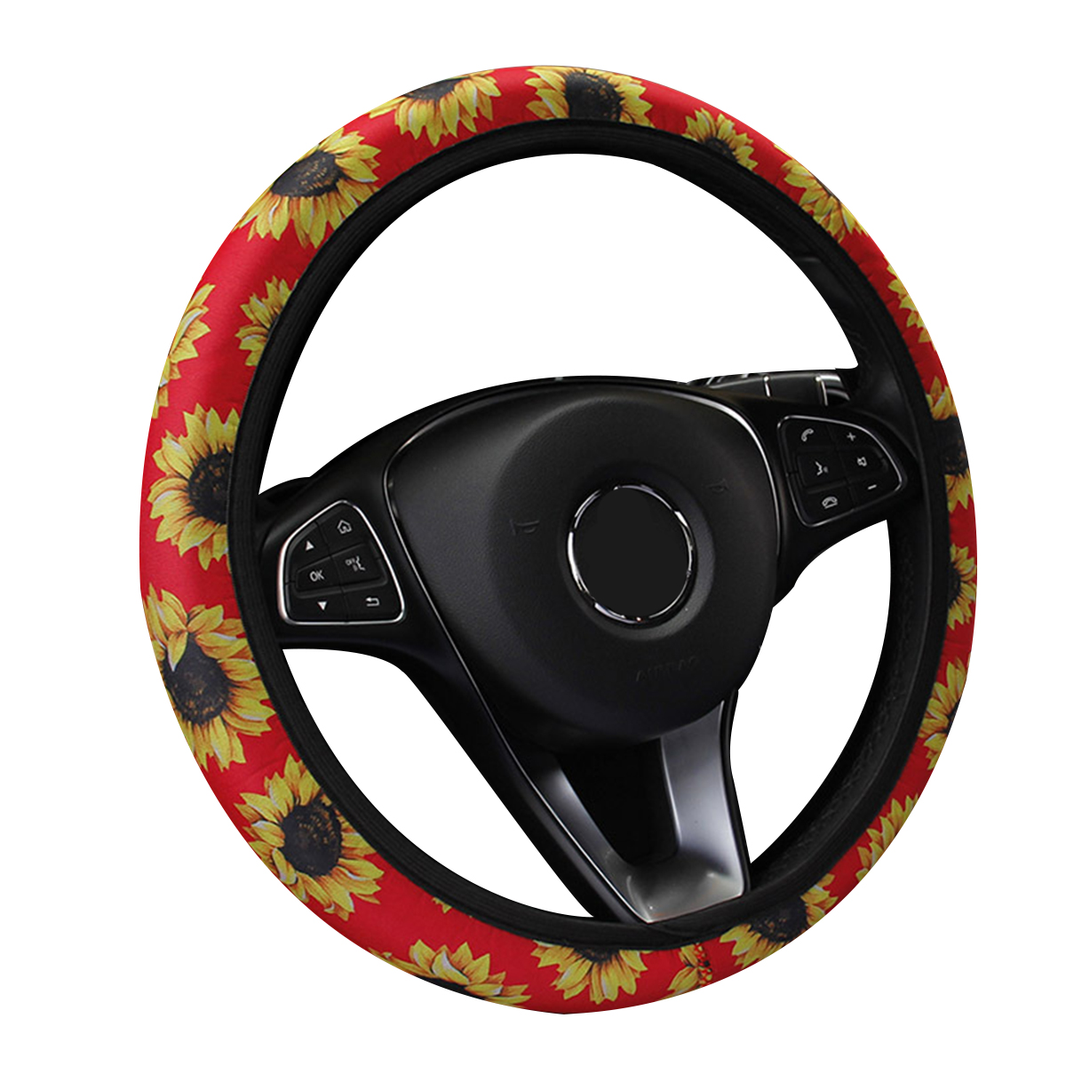 Car-Steering-Wheel-Cover-Sunflower-Flower-Without-Inner-Ring-Elastic-Belt-Handle-1667216