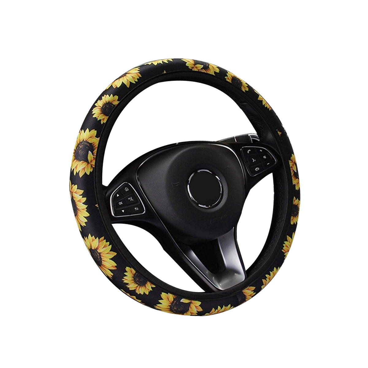 Car-Steering-Wheel-Cover-Sunflower-Flower-Without-Inner-Ring-Elastic-Belt-Handle-1667216
