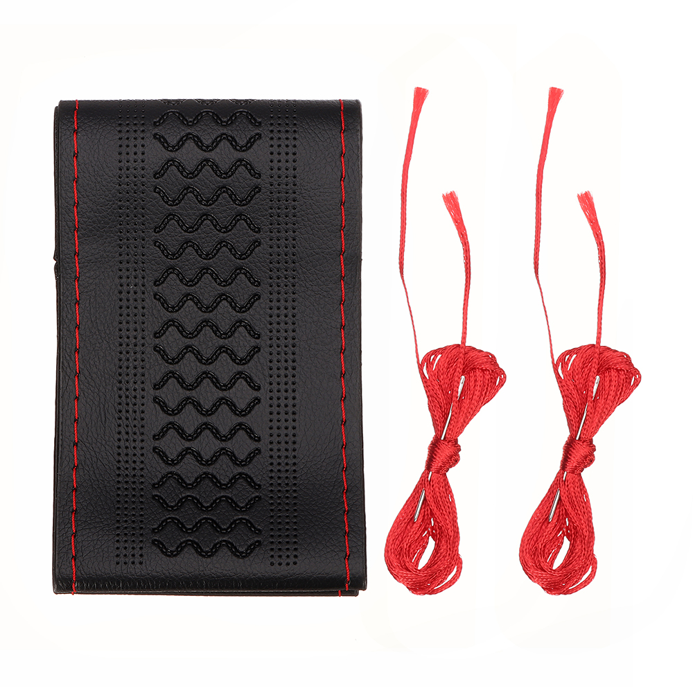 DIY-38cm-Car-Steering-Wheel-Covers-Microfiber-Leather-with-Needles-and-Thread-Universal-1326443