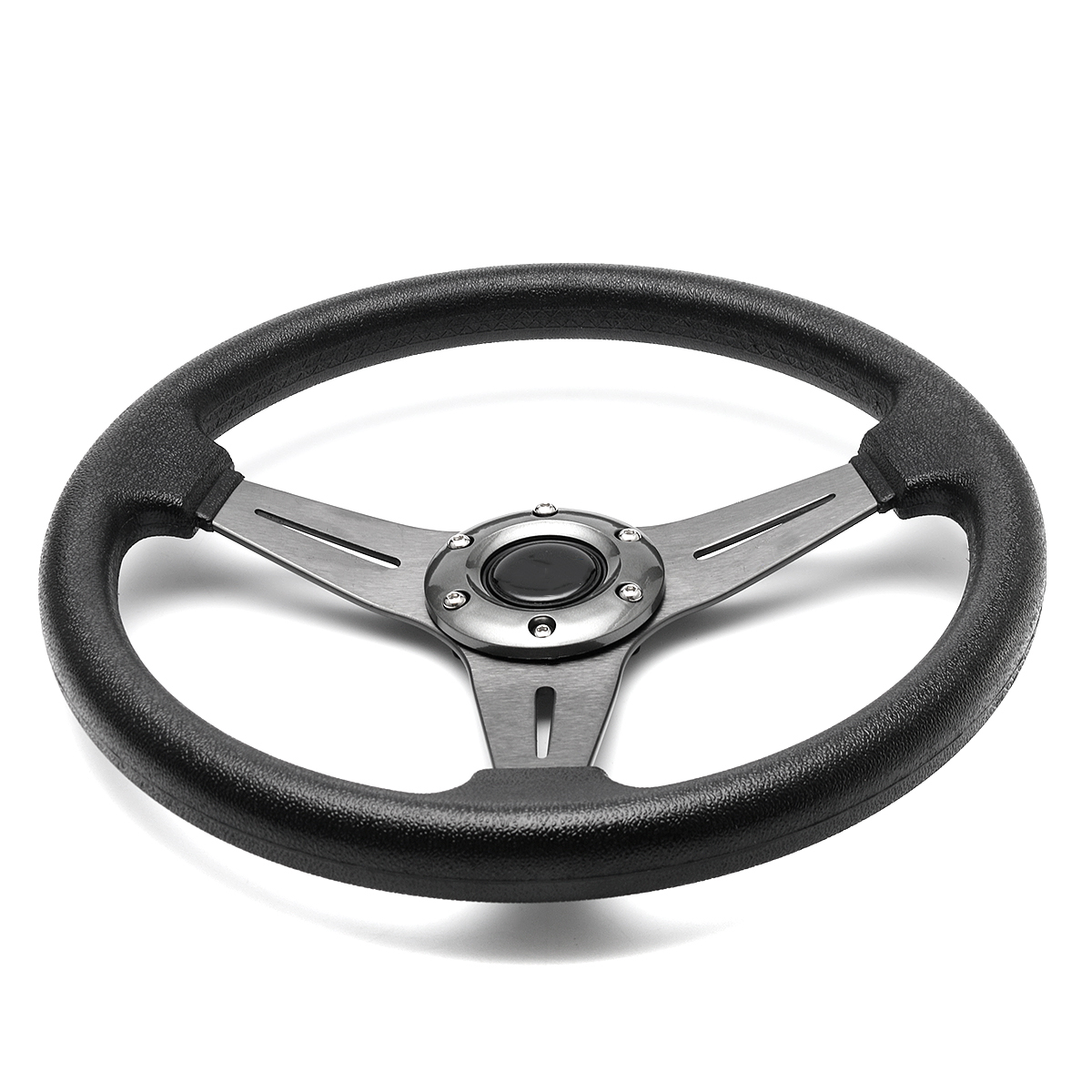 Gussi-Car-Boat-Steering-Wheel-Covers-M450-Chromed-ABS-Inserts-on-Black-Urethane-Rim-1585725