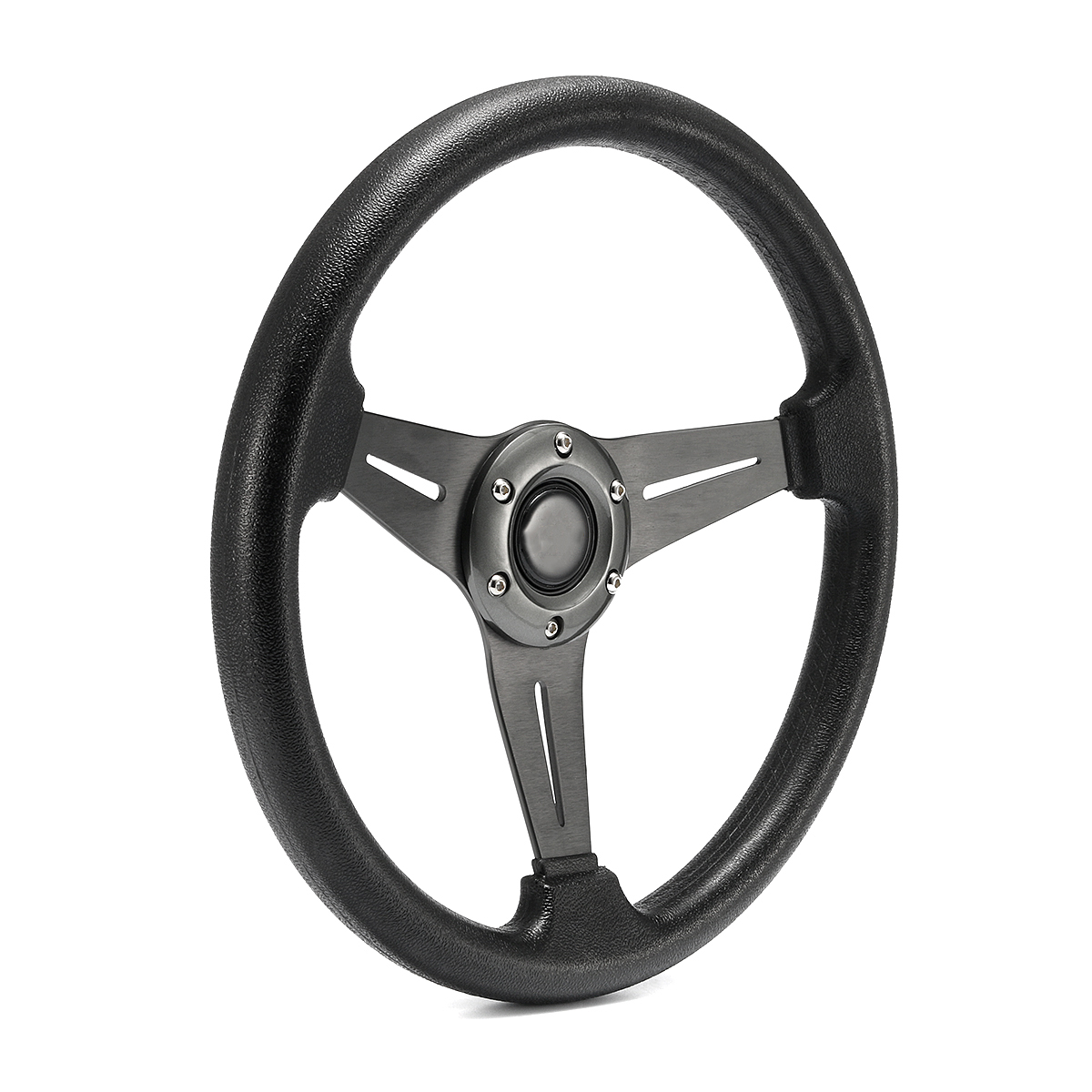Gussi-Car-Boat-Steering-Wheel-Covers-M450-Chromed-ABS-Inserts-on-Black-Urethane-Rim-1585725
