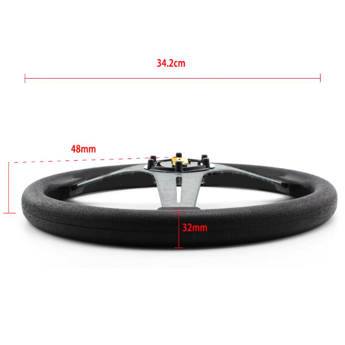 Gussi-Car-Boat-Steering-Wheel-Covers-M450-Chromed-ABS-Inserts-on-Black-Urethane-Rim-1585725
