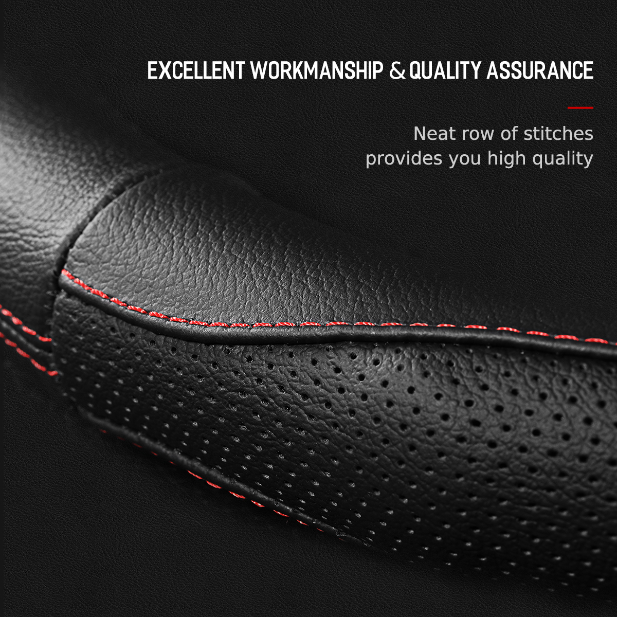 ROCK-RPH0859-Car-Steering-Wheel-Covers-Genuine-Leather-Anti-slip-Protector-37-38cm-Universal-1302785