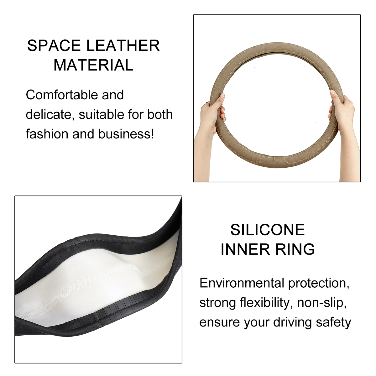 Universal-1PCS-Car-Steering-Wheel-Covers-Leather-Strong-Flexibility-36-To-38cm-1643162