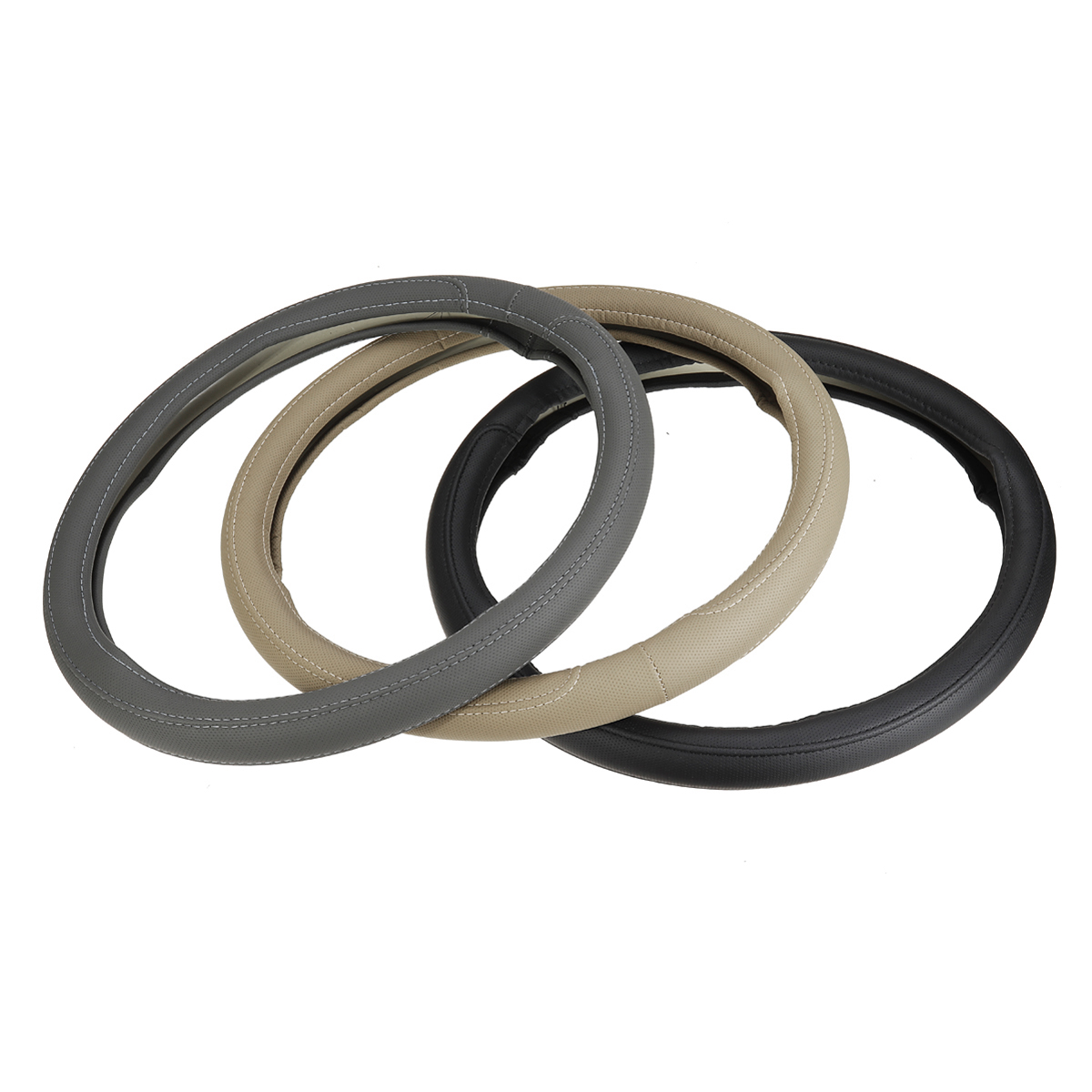 Universal-1PCS-Car-Steering-Wheel-Covers-Leather-Strong-Flexibility-36-To-38cm-1643162