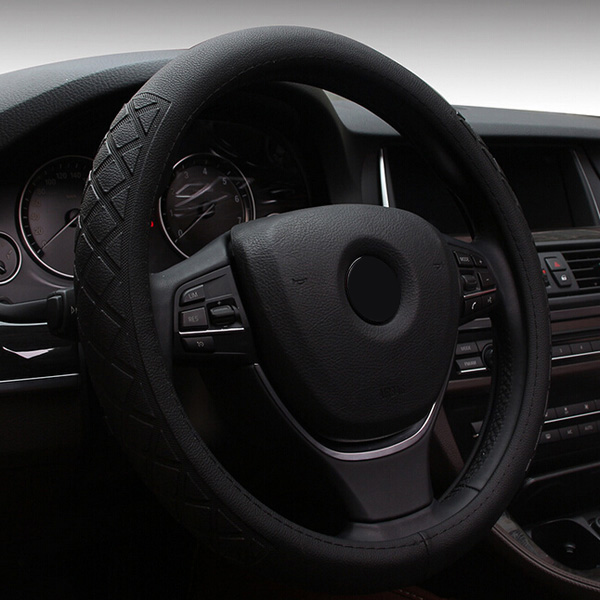 Universal-38cm-Car-3D-Knurling-Leather-Car-Steel-Ring-Wheel-Cover-997368