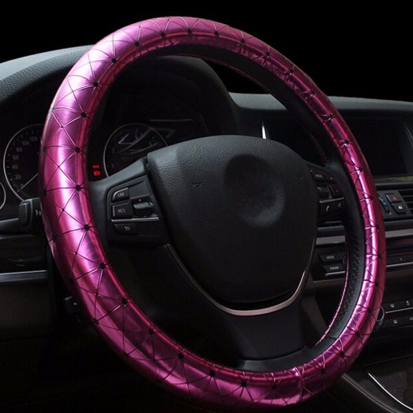 Universal-38cm-Car-Leather-Car-Steel-Ring-Wheel-Cover-All-Seasons-997373