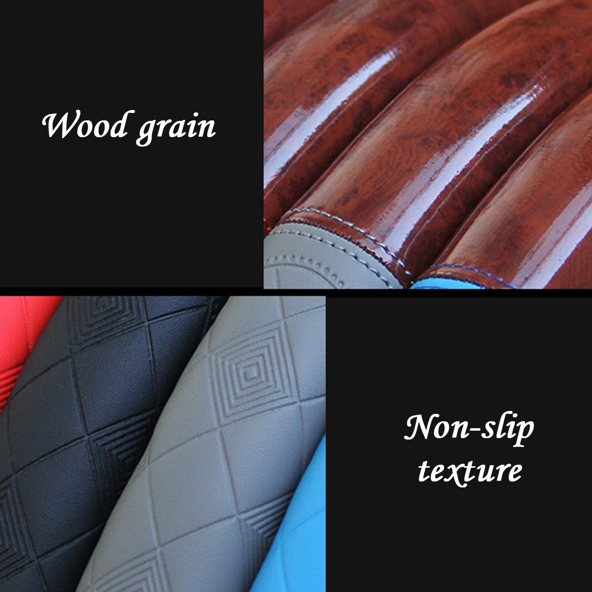 Wood-Grain-Leather-Car-Steering-Wheel-Cover-Protective-Cover-Universal-Non-slip-1763492