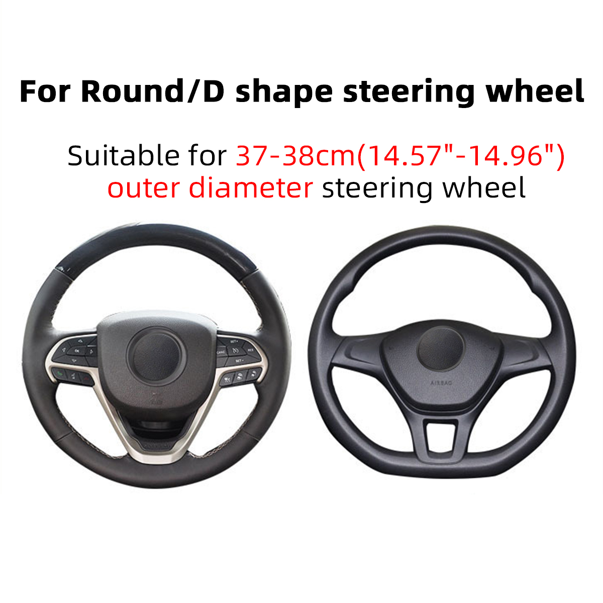 Wood-Grain-Leather-Car-Steering-Wheel-Cover-Protective-Cover-Universal-Non-slip-1763492