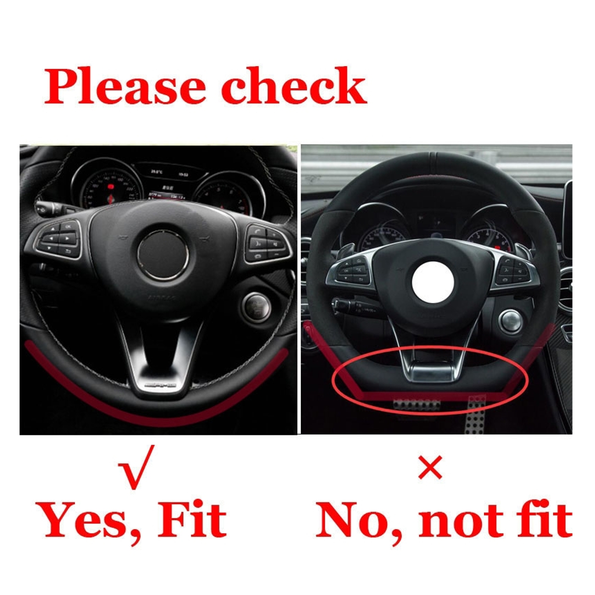 Plastic-Steering-Wheel-Panel-Trim-Cover-For-Mercedes-A-B-C-E-GLA-CLA-GLC-GLS-GLE-Class-W176-W246-W20-1744198