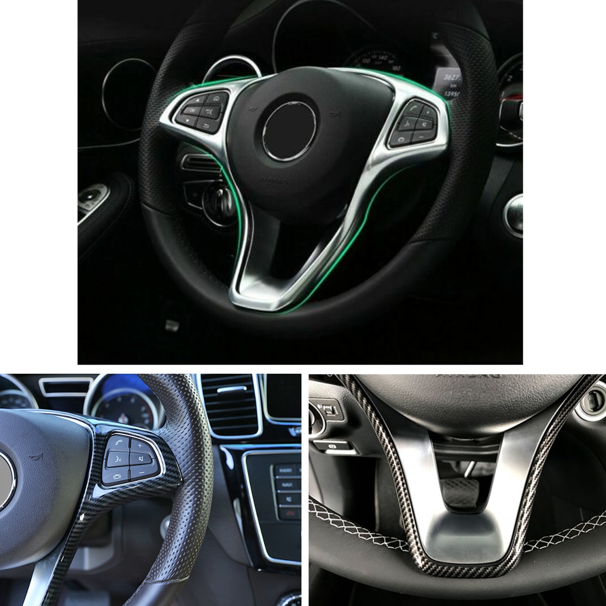 Plastic-Steering-Wheel-Panel-Trim-Cover-For-Mercedes-A-B-C-E-GLA-CLA-GLC-GLS-GLE-Class-W176-W246-W20-1744198