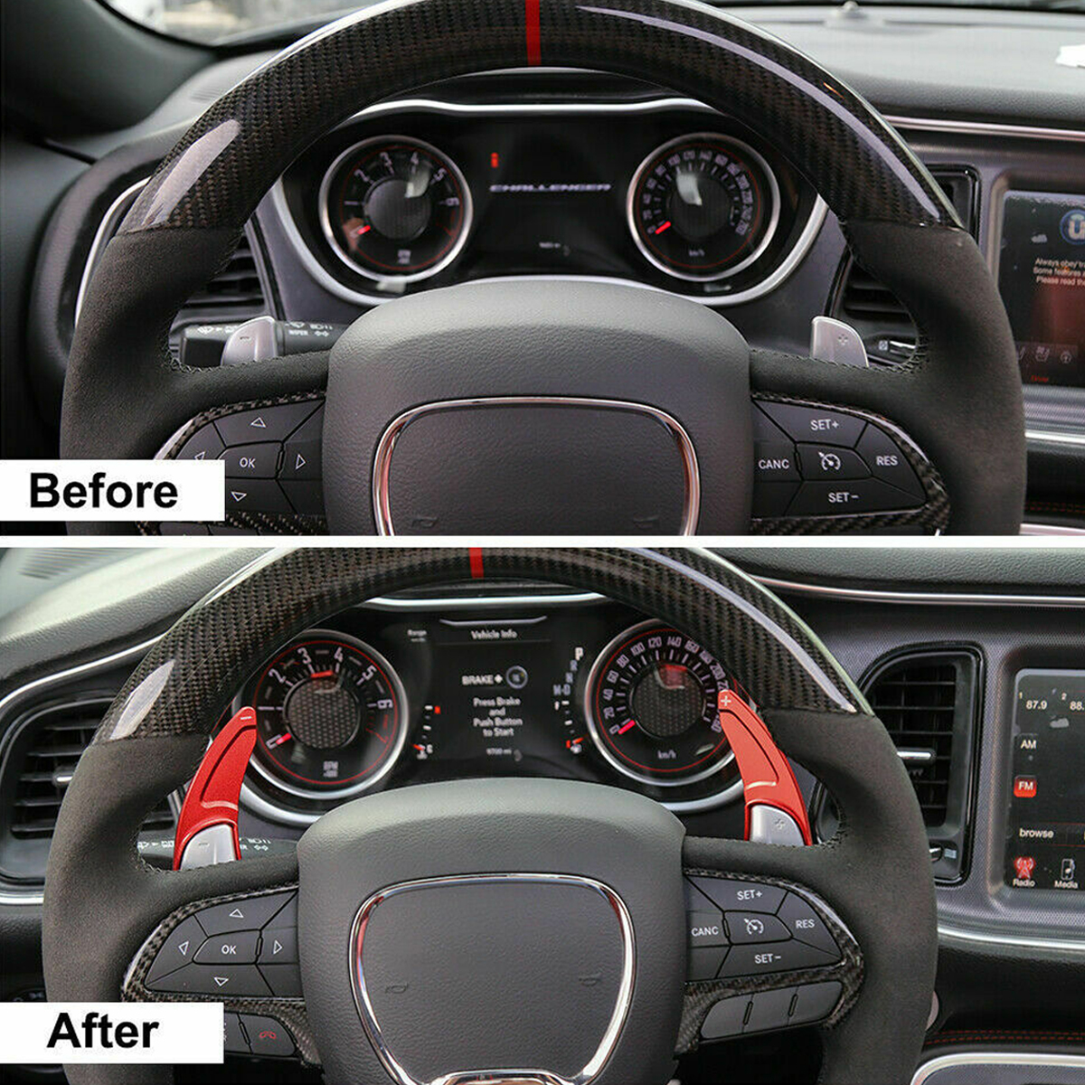 Steering-Wheel-Shift-Paddle-Extended-Shifter-Trim-Aluminum-For-Dodge-Challenger-2015-1784051